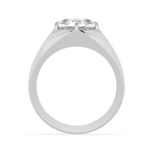 Anillo de compromiso con diamante cultivado en laboratorio, oro rosa de 10K, corte hexagonal, solitario, audaz, de alta joyería, súper elegante, recién llegado. - Product Image 6