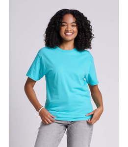 T-shirt classique JERZEES à manches courtes unisexe, col rond, blanc, pour logo personnalisé, impression graphique, sérigraphie - Product Image 5