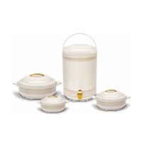 Ensemble chauffe-plats et réfrigérant Majestic 4 pièces – Luxueux ensemble de casseroles isothermes pour service à domicile et traiteur