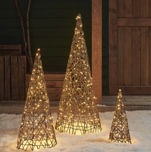 Adornos navideños con forma de bastón de mimbre natural de Vietnam para la elaboración de árboles de Navidad y coronas - Product Image 3