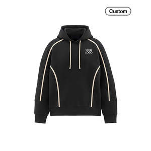 Sudadera con Capucha Premium Personalizada de Otoño, 100% Algodón, Diseño con Patrón Geométrico y Detalles en Negro, Sudadera Personalizada Estilo Urbano - Product Image 1