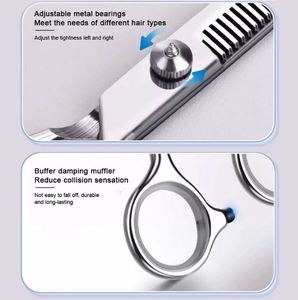 Juego de 2 Tijeras Profesionales de Acero Inoxidable UBI para Cortar el Cabello, Tijeras de Entresacar de Mango Mediano, Tijeras de Peluquería para Uso en Salón y en Casa - Product Image 4