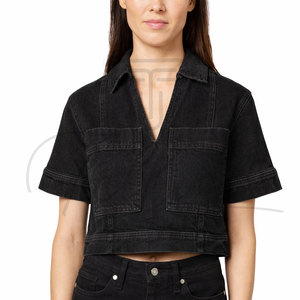 เสื้อกล้ามยีนส์ผู้หญิงสไตล์ใหม่ สีพื้น ปักลายถักโครเชต์ ระบายอากาศ แห้งเร็ว ปรับขนาดได้สำหรับผู้หญิง - Product Image 4