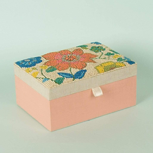 Fabric Embroidery <b>Boxes</b> Foldable 100% Cotton Lid Customized Color Mehndi Nikah Indian Return Gifts Woman Jewelry Organiser - Product Image 6