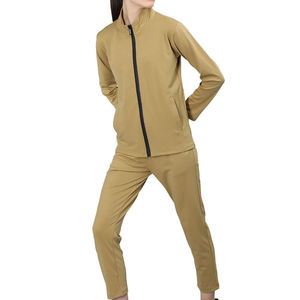 Conjunto de Chaqueta y Pantalones con Cierre para Mujer, Ropa Casual de Dos Piezas, Tela Suave, Corte Ajustado, Atuendo Diario para la Calle - Product Image 3