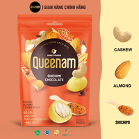 Dragées de chocolat multicolores Queenam de qualité supérieure, fabrication directe HALAL OEM/ODM, amandes et noix de cajou enrobées de shichimi, 75g