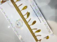 Frange décorative en perles de verre et cristaux, modèle KT, taille personnalisée, colorée et irisée, style Gujarat, vente en gros