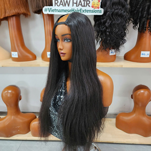 Wholesale Medium Remy Hair U Part Brazilian Curly Human Hair <b>Wig</b> Handmade No Leave 13X4 Lace Front 180% Density - Product Image 1