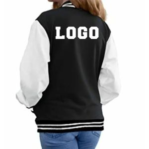 เสื้อแจ็คเก็ตบอมเบอร์แบบ Letterman Varsity คุณภาพสูง ปักลายเชนิลล์ตามสั่ง ตัวเสื้อทำจากผ้าขนสัตว์ แขนเสื้อทำจากหนัง สำหรับผู้ชาย - Product Image 2