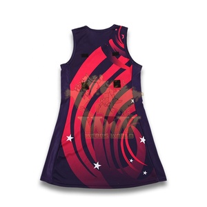 ชุดยูนิฟอร์มเน็ตบอลสำหรับผู้ใหญ่รุ่นล่าสุด แบบ unisex พร้อมแผงปรับแต่งได้ 4 ด้าน ทรงเอไลน์ ผลิตจากโพลีเอสเตอร์ 100% พิมพ์ลายแบบ Sublimation Transfer - Product Image 3