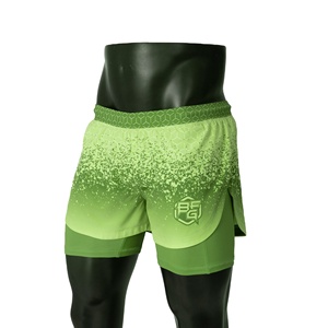 Short de compression MMA à impression par sublimation personnalisée pour homme, tissu de jogging et d'entraînement sans GI, léger en basse quantité minimale de commande - Product Image 1
