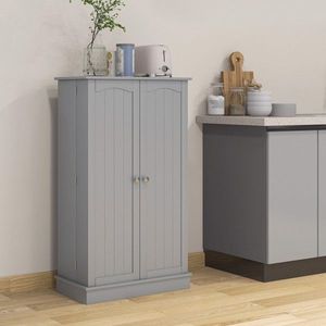 Credenza con Ripiani Regolabili in Triamina, con Anta, Bianca e Grigia, AS Mobili da Cucina - Product Image 5