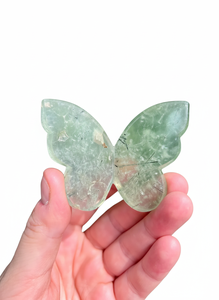 Mariposa de cristal de prehnita de alta calidad con alas de piedra curativa, mariposa tallada en 3D y decoración para el hogar, mayorista - Product Image 5