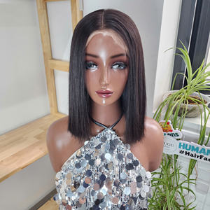 Mayorista GUGU HAIR SDD Super Double Drawn 5*5 Lace Front 100% Virgen con Cutícula Alineada Vietnamita Rizado Kinky Peluca Corta HD - Product Image 2