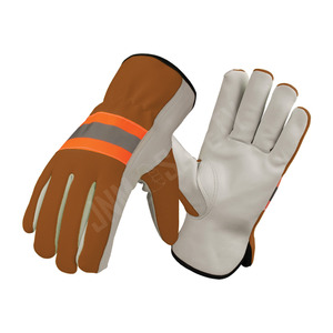 Gants de protection industrielle en cuir de chèvre de qualité supérieure, durables, antistatiques, antivibrations, antidérapants, pour la conduite et la sécurité - Product Image 2