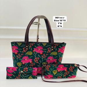Bolso Tote para Mujer Emerald Blossom, Juego de 3 Piezas con Bolso Bandolera y Cartera, Suave, Duradero y Ecológico, para Uso Diario - Product Image 1