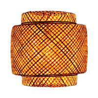 Lampe en bambou tissé de Style scandinave 100% accessoires d'éclairage en bambou naturel avec couverture en papier pour la conception de la maison moderne au Vietnam