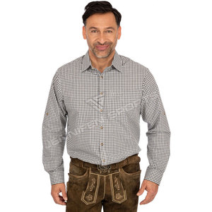 Chemise traditionnelle allemande en coton 100% de qualité supérieure pour hommes, style bavarois rouge Oktoberfest, séchage rapide - Product Image 4