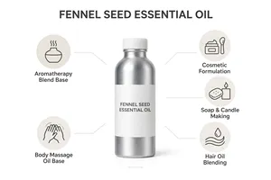 Aceite Esencial de Semilla de Hinojo Premium RARE HANU 100% Puro y Natural Destilado al Vapor para Cuidado de la Piel y el Cuerpo, Cuidado del Cabello, Masajes y Aromaterapia - Product Image 3