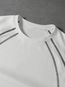 Conjunto de 2 Piezas de Verano para Hombre, Camiseta y Pantalones Cortos, Transpirable, Ligero, de Algodón, Ropa Deportiva Informal, Ropa de Calle, para Correr, Gimnasio - Product Image 4