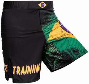 Pantalones cortos de MMA para hombre, para entrenamiento de artes marciales, cintura elástica con cordón, ligeros, de secado rápido, para lucha, gimnasio, entrenamiento, artes marciales, MMA - Product Image 1
