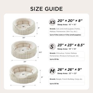 Cama de Lujo para Gatos Pequeños, Lavable, de Pana Súper Suave, con Base Antideslizante, para Uso en Interiores, 20''x20''x8'' - Product Image 6