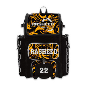 <b>Top</b> Design Professional Black Yellow <b>Camo</b> Custom Printed Mesh Softball Baseball Bat Bag Breathable Large Capacity Compartment - Product Image 5