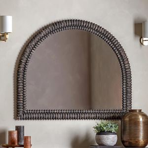 กรอบกระจกติดผนังไม้สีดำตกแต่งด้วยมือ ดีไซน์หรูหราทันสมัย เหมาะสำหรับตกแต่งบ้าน ห้องนั่งเล่น ห้องนอน และทางเข้าบ้าน - Product Image 1