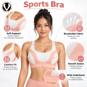 Soutien-gorge de sport léger, confortable, offrant une mobilité flexible et un maintien fiable pour l'entraînement en salle de sport, la course à pied et l'usage quotidien actif. - Product Image 6