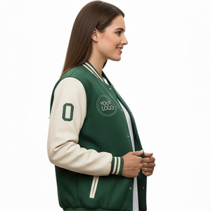 Classic varsity <b>jacket</b> crafted From Wool Blend With leather Sleeves High Quality Embroidery Custom Logo Designed For a Look - Product Image 5