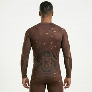 Camiseta de compresión ligera para sublimación, ideal para invierno, la mejor calidad OEM, camiseta de compresión para artes marciales para hombre con logotipo personalizado por sublimación - Product Image 5