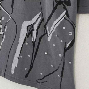 T-shirts graphiques unisexes surdimensionnés 100% coton Impression personnalisée Couleur unie Design amusant - Product Image 4