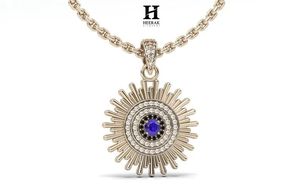 Pendentif de luxe au design rayon de soleil, collier en or 14K/18K avec diamants de laboratoire/naturels, fournisseur de bijoux en gros - Product Image 6