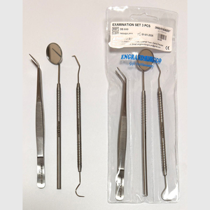 ชุดตรวจฟันคุณภาพสูง OldMed Instruments ชุดตรวจฟันสแตนเลส กระจกตรวจฟัน หัวตรวจฟัน 3 ชิ้น - Product Image 1