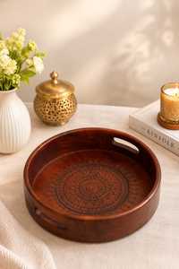 Plateaux en bois naturel personnalisables en gros, en acacia et mangue, avec dessus en onyx poli, pour applications décoratives extérieures - Product Image 6