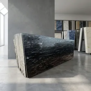 Dalles de pierre naturelle en granit noir de luxe, finition élégante pour revêtements de sol, comptoirs, revêtements muraux et aménagements modernes - Product Image 1