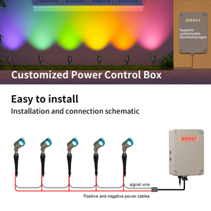 Éclairage paysager extérieur à LED en laiton avec système basse tension et contrôle intelligent par application pour la décoration moderne de la cour - Product Image 6