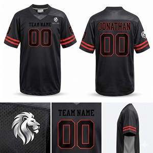 Camiseta de Fútbol Americano Personalizada Unisex con Cuello en V, Manga Corta, Absorbente de Humedad, Poliéster, Logotipo Frontal, Uniformes de Equipo, Servicio OEM - Product Image 2