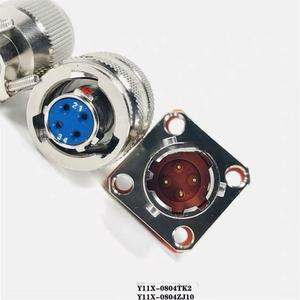Y11X-0804ZK10 4Pin Rubber Sealed Circular Aviation Receptacle Female Contacts Bayonet Connector With K10 <b>Cable</b> Clamp - Product Image 6