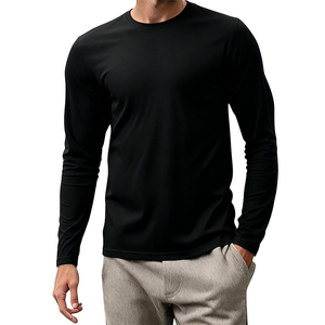 Customized Long Sleeve Workout T-Shirts Black Color Quick Dry <b>Athletic</b> Running Tops Sun Protection <b>Athletic</b> Shirt - Product Image 3