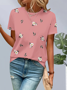 Camiseta estampada para mujer, Tops informales de verano, camiseta de algodón transpirable, manga corta, ropa ligera y cómoda a la moda para mujer - Product Image 2