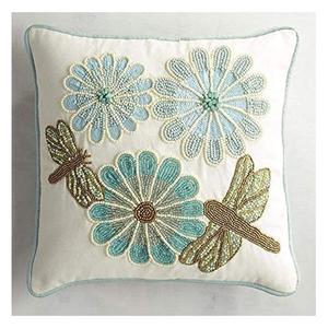 New Arrival Beaded Cushion Stylish Beaded Cushion Pillow <b>Cover</b> Embroidered Set <b>For</b> Home Decor <b>Sofa</b> Bed And Office Furniture - Product Image 6