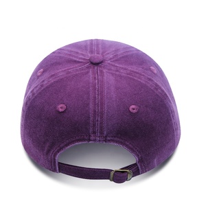 Gorras de Camionero Personalizadas al por Mayor, Diseño de 6 Paneles, Estilo Dad Hat, Lavado Intenso, Color Morado - Product Image 5