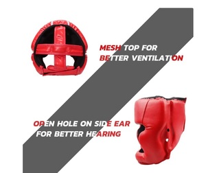 Protector de Cabeza de Boxeo de Cuero PU de Alta Calidad, Diseño Personalizado, Casco de Entrenamiento, Equipo de Protección para Kick Boxing, Precio al por Mayor - Product Image 3