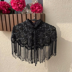 Nouvelle Frange à Pompons de 10 cm en Perles de Cristal Faites à la Main pour Rideaux/Vêtements - Product Image 1