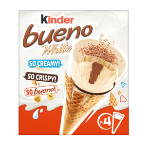 Kinder Bueno White Ice Cream 4x90ml Multi Rocket Pack Vente en gros Boîte de barres de crème glacée pour dessert glacé au chocolat et aux noisettes de qualité supérieure - Product Image 4