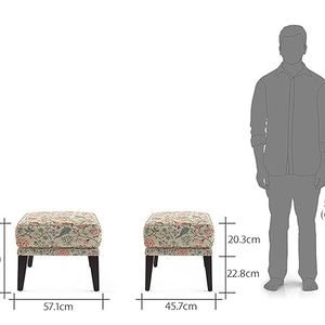 Modern Farmhouse Rectangle Ottoman <b>Stool</b> <b>Storage</b> Solid Wood Legs Fabric Upholstery High Quality Living Room Bedroom Warehouse - Product Image 2