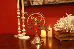 Esfera Armilar Dorada Vintage de Latón, Escultura de Globo Zodiacal, Decoración Celestial para Escritorio, Esfera Astronómica, Regalo para Oficina o Biblioteca - Product Image 4