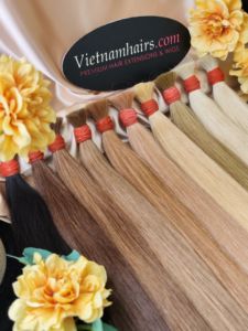 Extensiones de Cabello Virgen Vietnamita 100% Premium – Cabello Largo y Liso a Granel, Sin Químicos, Cutícula Completa, Colores Rubio Claro - Product Image 1