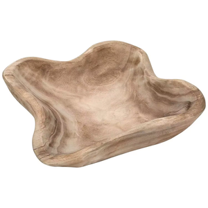 Large Natural Wooden Mixing Bowl with Unique Shape for Cooking Baking Salad Preparation and <b>Kitchen</b> Serving Use - Product Image 2